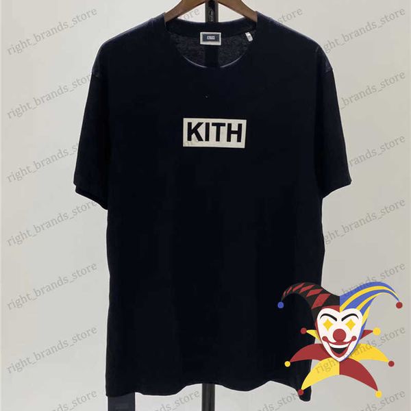 men's t-shirts white black kith box t shirt men women t-shirt streetwear tees t230707
